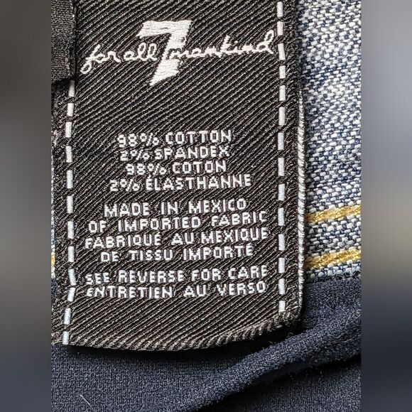 7 For All Mankind Maternity Jeans P Collection Straight Leg Over Belly Size 29 - Picture 10 of 11